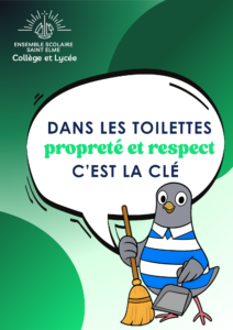 Affiche cour - Propreté toilettes