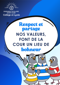 Affiche cour - Respect et partage